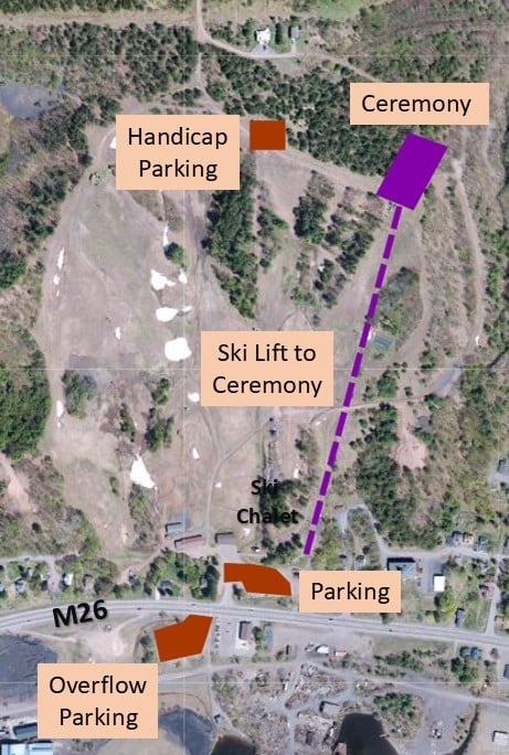On-site layout and lift map
